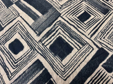 Load image into Gallery viewer, GP &amp; J Baker Threads Ravine Indigo Abstract Ethnic Geometric Linen Upholstery Drapery Fabric