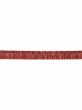 Load image into Gallery viewer, 1.25" Wide Linen Wool Blend Wine Red Pink Brush Upholstery Fringe Trim