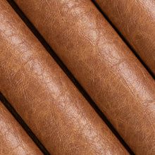 Load image into Gallery viewer, Performance Breathable Cognac Brown Faux Leather Upholstery Vinyl