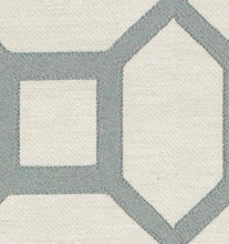 Load image into Gallery viewer, Grey Geometric Trellis Drapery Fabric