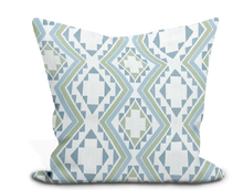 Load image into Gallery viewer, Custom Pillow Cover in Thibaut Sagamore in Mineral &amp; Aloe  - One Side