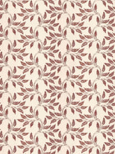 Load image into Gallery viewer, Cotton Linen Viscose Cream Rusty Red Floral Drapery Fabric