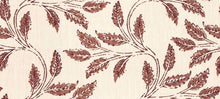 Load image into Gallery viewer, Cotton Linen Viscose Cream Rusty Red Floral Drapery Fabric