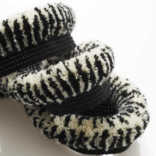 Load image into Gallery viewer, 0.5&quot; Wide Black White Animal Pattern Faux Fur Upholstery Lip Cord
