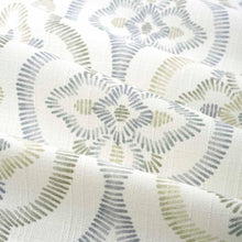 Load image into Gallery viewer, Cotton Ivory Grey Mustard Trellis Geometric Upholstery Drapery Fabric