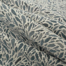 Load image into Gallery viewer, Denim Blue Seafoam Cream Botanical Upholstery Fabric