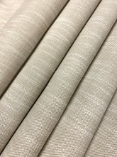 Load image into Gallery viewer, Designer Water &amp; Stain Resistant Beige Indoor Outdoor Faux Linen Tweed Upholstery Fabric / Flax WHS 4643