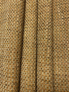 Designer Brown Seafoam MCM Mid Century Modern Tweed Upholstery Fabric WHS 4652