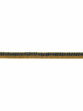 Load image into Gallery viewer, 0.5" Wide Teal Blue Mustard Gold Animal Pattern Faux Fur Upholstery Lip Cord