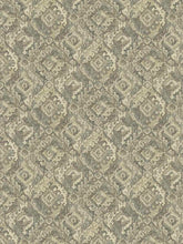 Load image into Gallery viewer, Grey Beige Cream Ikat Upholstery Fabric