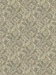 Grey Beige Cream Ikat Upholstery Fabric