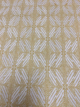 Load image into Gallery viewer, Lemon Yellow Ivory Geometric Abstract Outdoor Upholstery Fabric