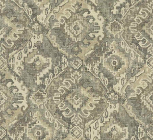 Grey Beige Cream Ikat Upholstery Fabric