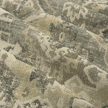 Load image into Gallery viewer, Grey Beige Cream Ikat Upholstery Fabric