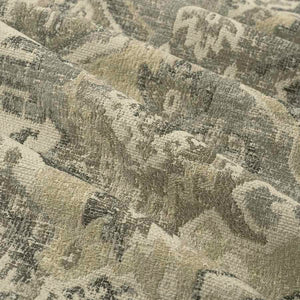 Grey Beige Cream Ikat Upholstery Fabric