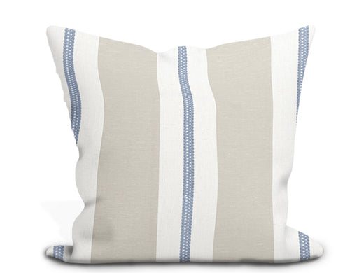 Thibaut Alden Stripe Embroidery Pillow