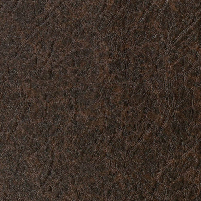 Performance Breathable Distressed Java Brown Faux Leather Upholstery Vinyl