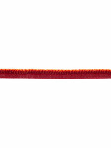 0.5" Wide Red Orange Animal Pattern Faux Fur Upholstery Lip Cord