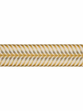 Load image into Gallery viewer, 3.5&quot; Wide Off White Mustard Gold Taupe Geometric Drapery Tape Trim