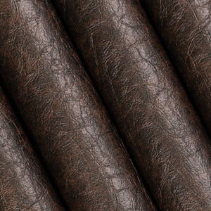 Performance Breathable Distressed Java Brown Faux Leather Upholstery Vinyl