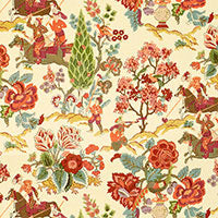 Load image into Gallery viewer, Set of Two Made to Order Schumacher Persian Lancers Side Drapery Panels