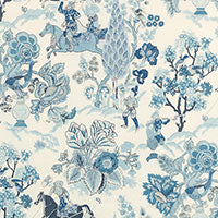 Load image into Gallery viewer, Set of Two Made to Order Schumacher Persian Lancers Side Drapery Panels