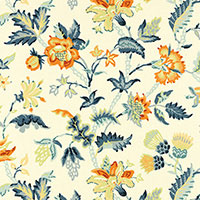 Load image into Gallery viewer, Set of Two Made to Order Schumacher Alana Floral Vine Side Drapery Panels