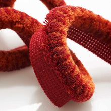 Load image into Gallery viewer, 0.5" Wide Red Orange Animal Pattern Faux Fur Upholstery Lip Cord
