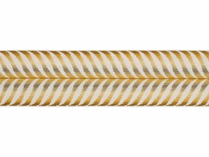 3.5" Wide Off White Mustard Gold Taupe Geometric Drapery Tape Trim