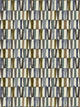 Load image into Gallery viewer, Navy Blue Beige Seafoam Chartreuse Green Taupe Grey Abstract Cut Velvet Upholstery Fabric