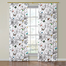 Load image into Gallery viewer, Set of Two Made to Order Schumacher Birds &amp; Butterflies Side Drapery Panels