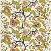 Load image into Gallery viewer, Set of Two Made to Order Schumacher Sinhala Linen Print Side Drapery Panels