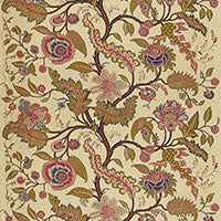 Load image into Gallery viewer, Set of Two Made to Order Schumacher Sinhala Linen Print Side Drapery Panels