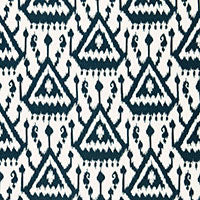 Load image into Gallery viewer, Set of Two Made to Order Schumacher Vientiane Ikat Block Print Side Drapery Panels