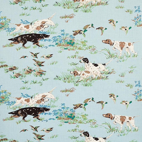 Schumacher Pointers Fabric 175161 / Sky