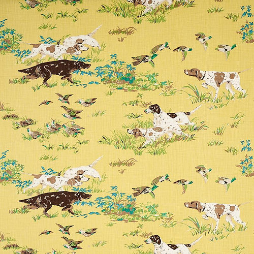 Schumacher Pointers Fabric 175162 / Yellow