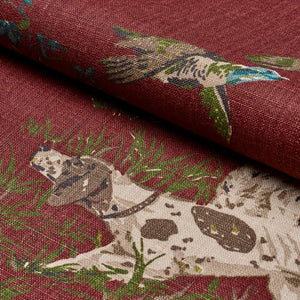 Schumacher Pointers Fabric 175165 / Burgundy