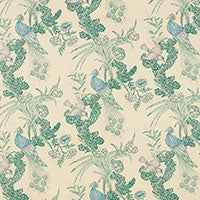 Load image into Gallery viewer, Set of Two Made to Order Schumacher Peacock Side Drapery Panels