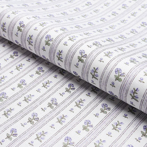 SCHUMACHER CABANON STRIPE FABRIC 175964 / VIOLET
