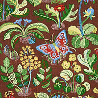 Load image into Gallery viewer, Set of Two Made to Order Schumacher Exotic Butterfly Side Drapery Panels