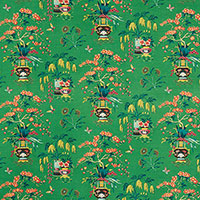 Load image into Gallery viewer, Set of Two Made to Order Schumacher Ming Vase Side Drapery Panels
