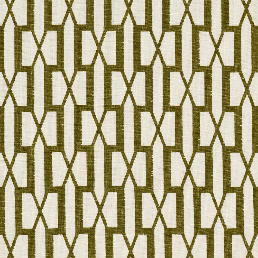 Schumacher Belvedere Fabric 177191 / Olive