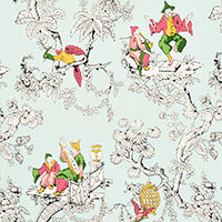 Load image into Gallery viewer, Set of Two Made to Order Schumacher Chinoiserie Moderne Side Drapery Panels