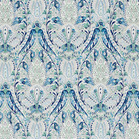 Load image into Gallery viewer, Set of Two Made to Order Schumacher Layla Paisley Toile Side Drapery Panels