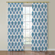 Load image into Gallery viewer, Set of Two Made to Order Schumacher Presidio Ikat Side Drapery Panels