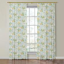 Load image into Gallery viewer, Set of Two Made to Order Schumacher Pomegranate Botanical Side Drapery Panels
