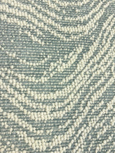 Load image into Gallery viewer, Cowtan &amp; Tout Idaho Ocean Wool Blend Blue Cream Abstract Boucle Upholstery Fabric STA 5013