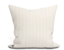 Load image into Gallery viewer, Custom Pillow Cover in Thibaut Outdoor Emmons Stripe in Parchment - One Side