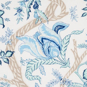 Schumacher Aveline Linen Fabric 180052 / Seaglass