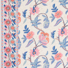 Load image into Gallery viewer, Set of Two Made to Order Schumacher Indali Bordered Linen Side Drapery Panels